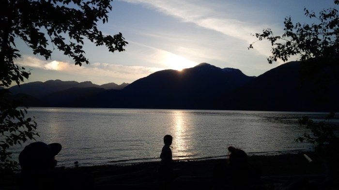 Sun setting on the last night