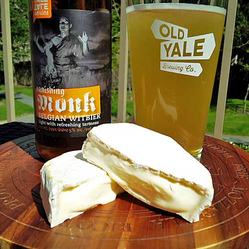 The Farmhouse Brie and Old Yale Brewing Vanishing Monk Witbier